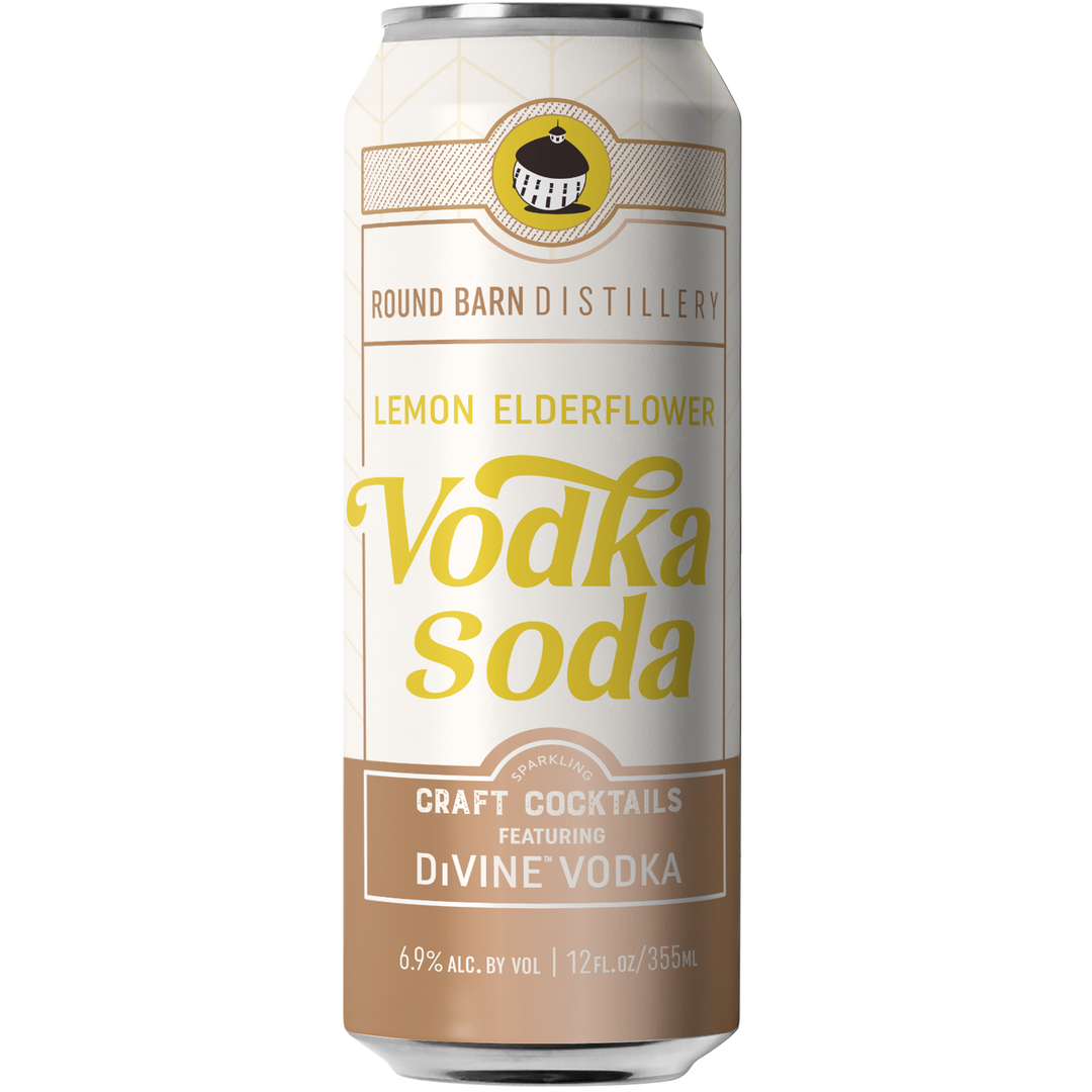 Round Barn Lemon Elderflower Vodka Soda Canned Cocktail